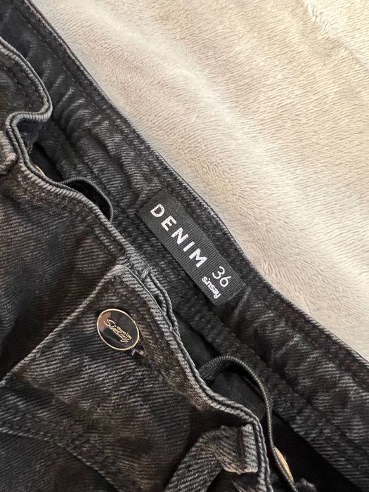 Kuloty / spodnie jeansowe / jeansy czarne - HIT!