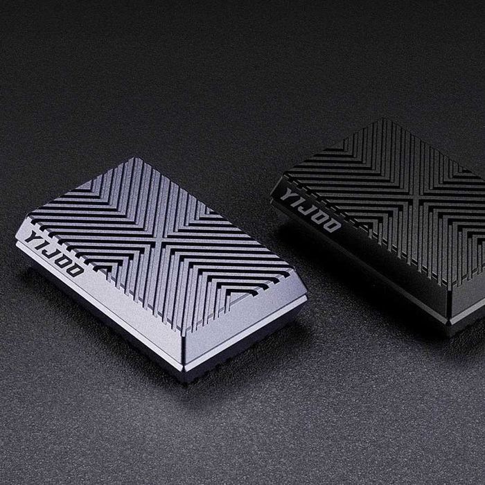 EDC Фіджет іграшка YIJOO слайдер магнітний Fidget Toy антістрес офісний клацалка (чорний, срібний)
