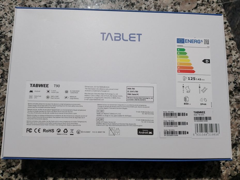 Tablet com capa  teclado e caneta e suporte e rato