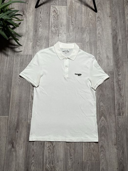 Поло Lacoste Embroidered Logo White Polo Shirt