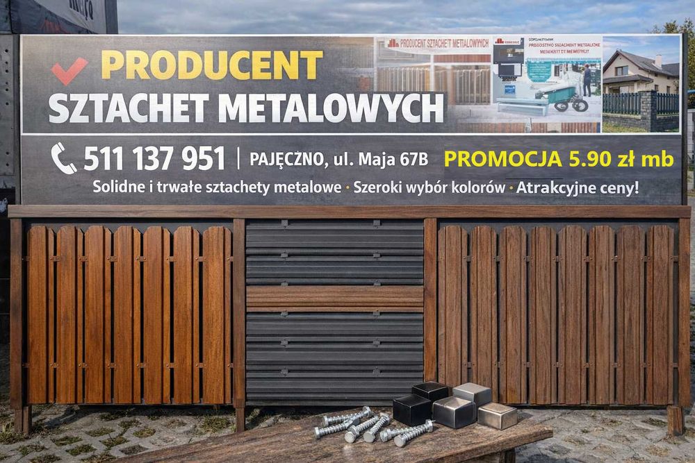 sztachety metalowe Promocja - Producent - Dowolny Wymiar - Tanio!