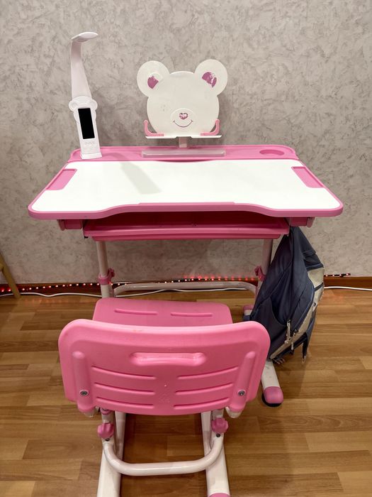 Набір Стіл парта стілець Mealux Evo-kids Лампа BD-04 P XL Teddy