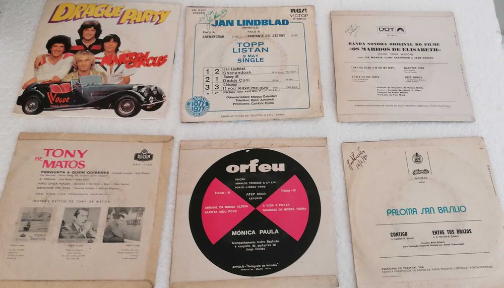Vinis singles, lote nº 18 de 6 discos, por 7€