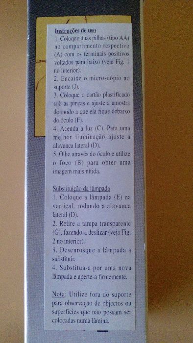 Microscópio de bolso com luz Lumagny 30x