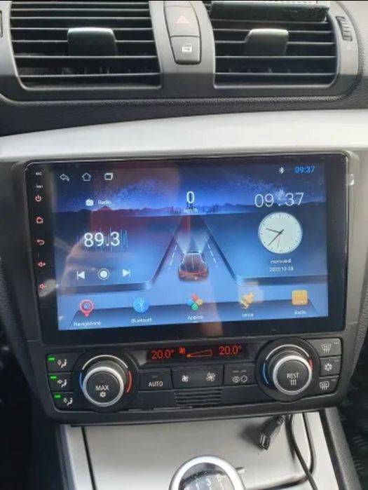 Rádio Android 14 com GPS BMW E81 E82 E87 E88 (Novo)