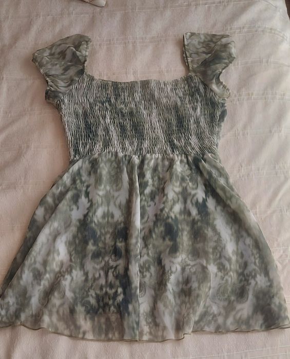 Vestido curto verde S