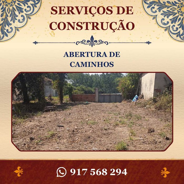 Trabalhos de mini-escavadora/giratória e construção