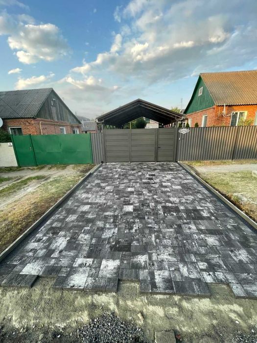 Тротуарная плитка,бордюры.Укладка тротуарной плитки под ключ