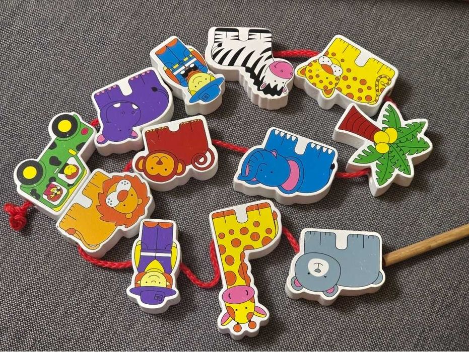 Шнурівка VIGA TOYS зоопарк, шнуровка для детей