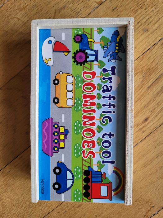 Domino drewniane z pojazdami Traffic tool