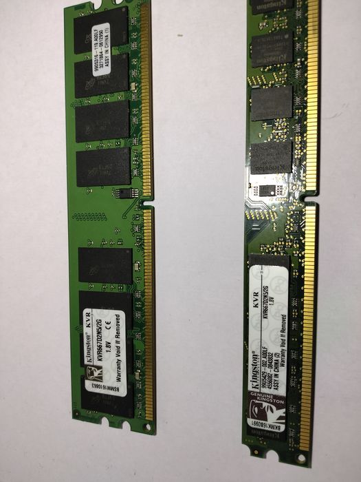 DDR2 2 GB Kingston PC2‑5300 / 667 MHz – 2 sztuki, sprawne