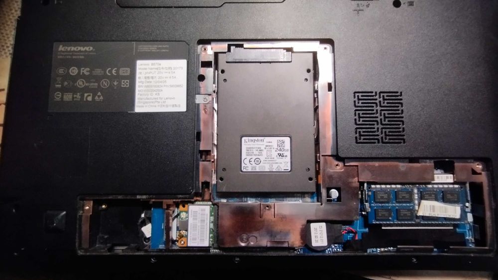 ноутбук lenovo b570e на ssd 240g