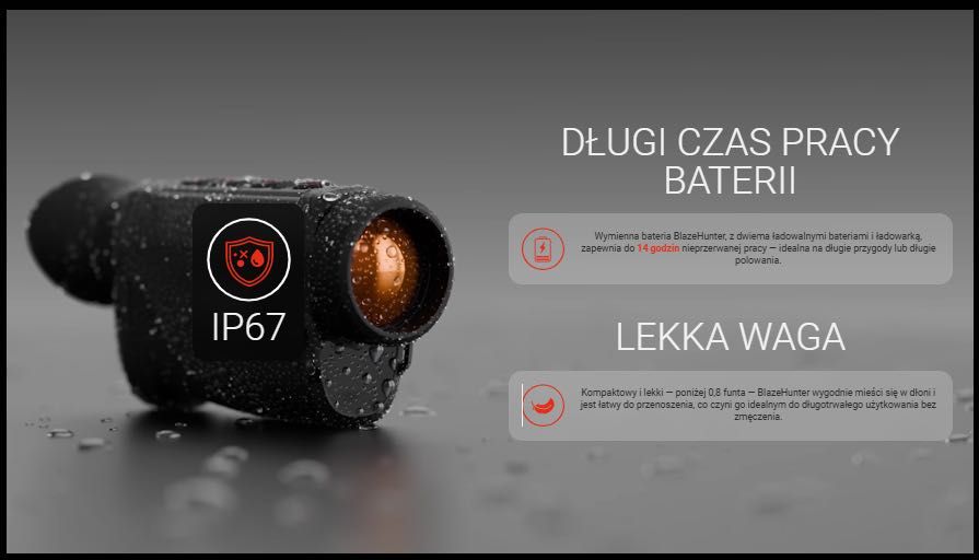 Monokular kamera termowizyjna ATN BlazeHunter 635 LRF