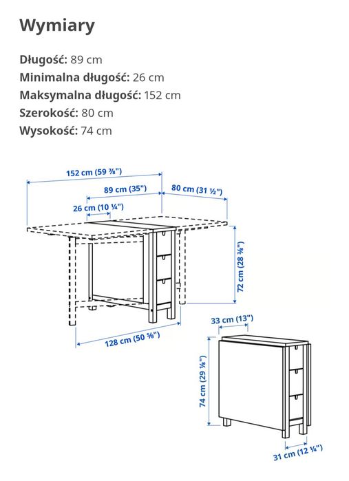 Nordea biały rozkładany