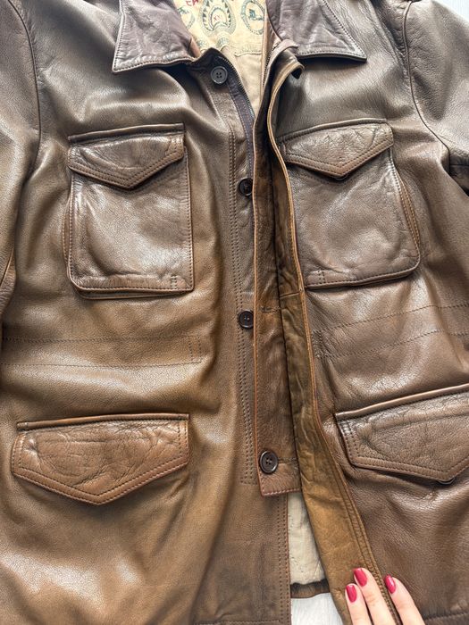 Вінтажна шкіряна чоловіча куртка