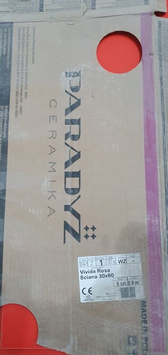 Płytki paradyż Vivida Rosa 30x60 ściana 220zl 6m2