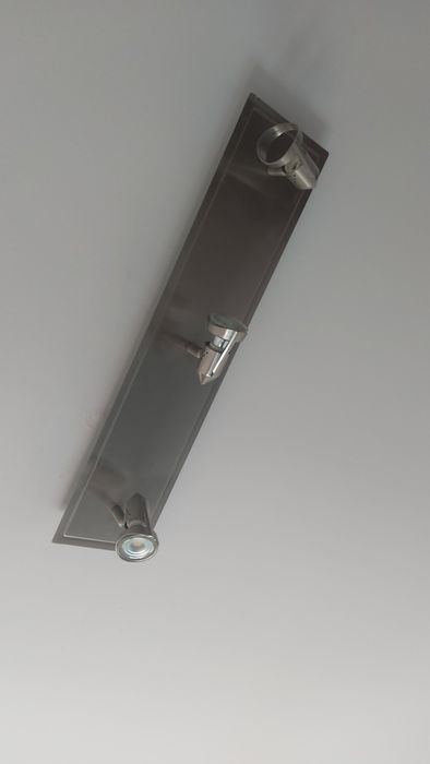 Candeeiro/ projetor teto cinzento metalizado 3 lampadas