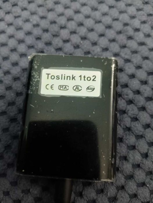 Toslink Splitter Rozdzielacz 1x2 Kabel Optyczny