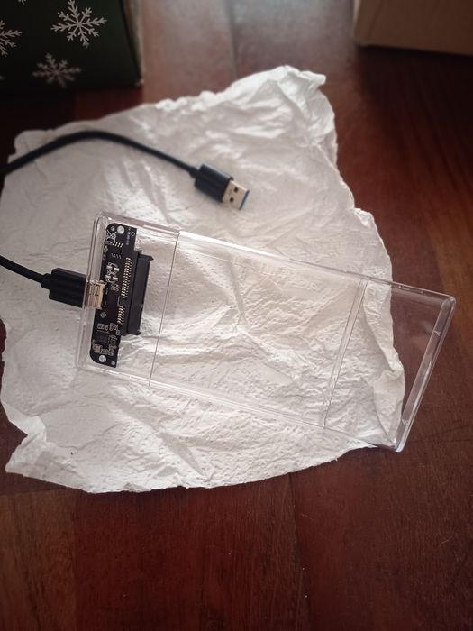 Caixa disco rigido 2.5,USB 3.0 em perfeito funcionamento