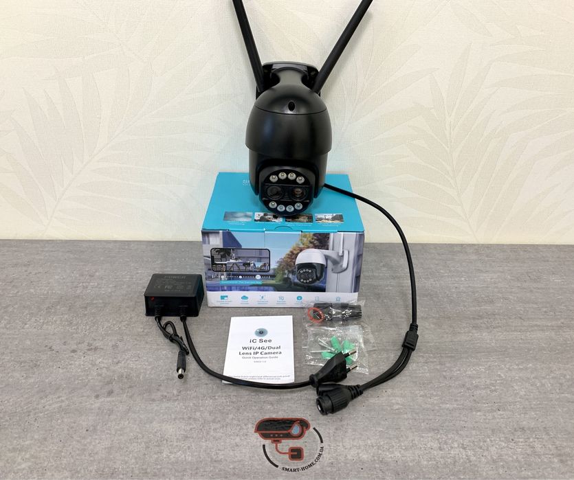 Слежение ЗУМ 8х 4Mp Мп поворотная ip WiFi камера PTZ ICSee ONVIF Dahua