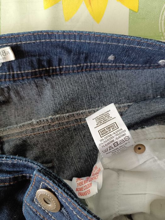 р 16-18 / 50-52-54 сині джинси штани великі стрейчові 78% бавовна DP