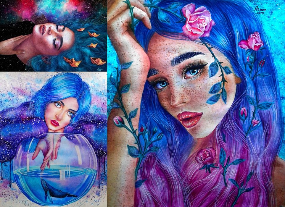 Портрет на замовлення заказ картина малюнок рисунок карандаш акварель