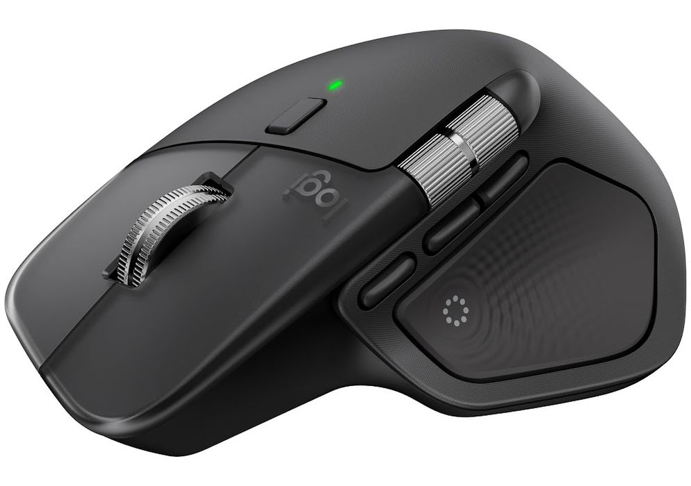 Bezprzewodowa mysz optyczna Logitech MX Master 4 Black - Bluetooth / odbiornik USB, dodatkowe boczne kółko przewijania, podłączenie do 3 urządzeń
