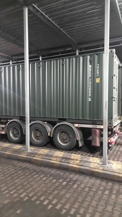 Nowy kontener morski mag 20'DC One Way zielony 6 m standardowy
