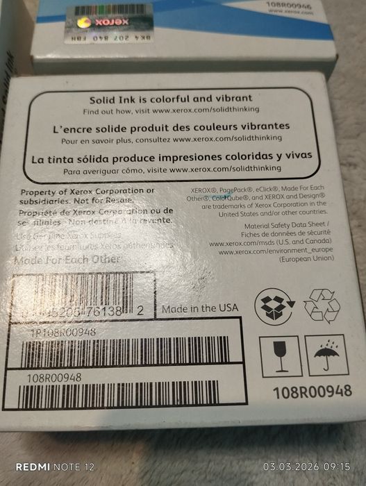 Брикеты твердочернильные XEROX CQ8570,8550,8560,8580