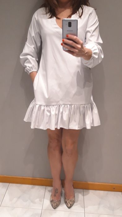 Sukienka falbanka,skórka Fashion Paparazzi