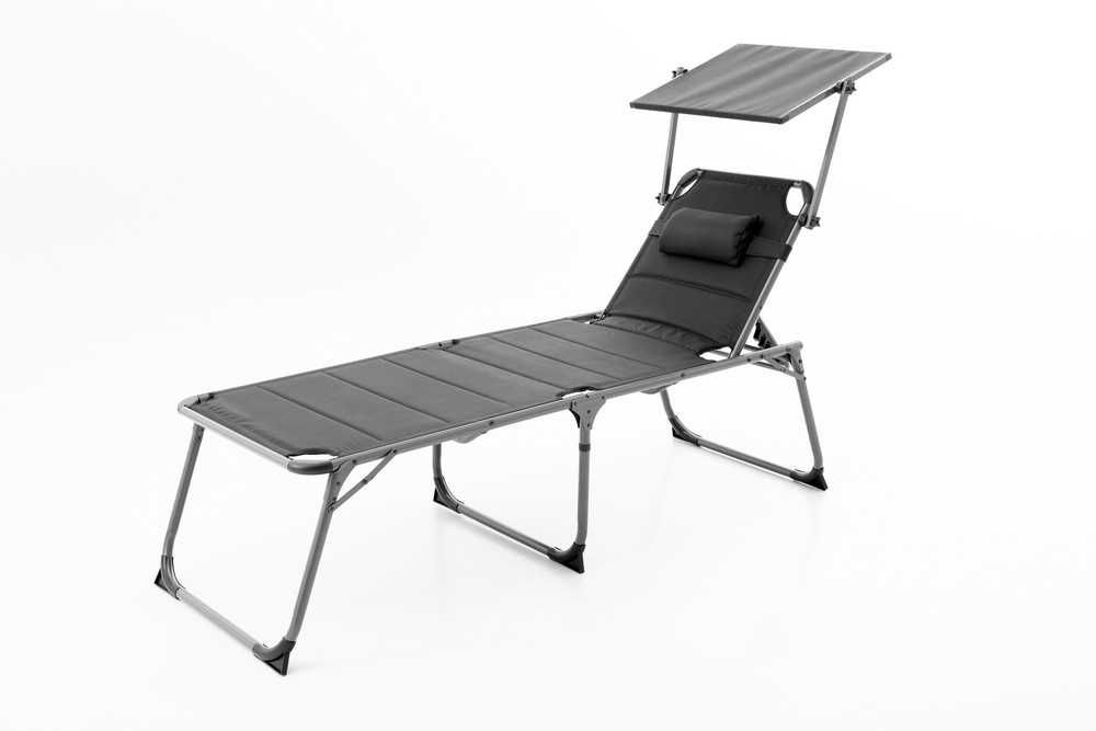Комфортний шезлонг XXL з подушкою, м'який, виготовлений з алюмінію