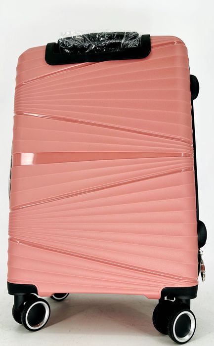Nowa kabinowa walizka torba gumowa pudrowy róż