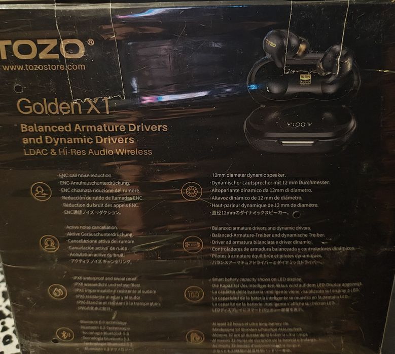 Słuchawki TWS TOZO Golden X1 stworzone dla entuzjastow hi-fii