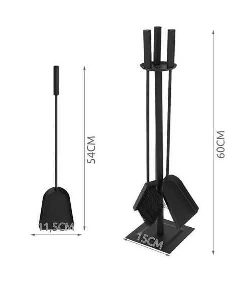 Przybory do Kominka Pieca Akcesoria Kominkowe zestaw 4w1