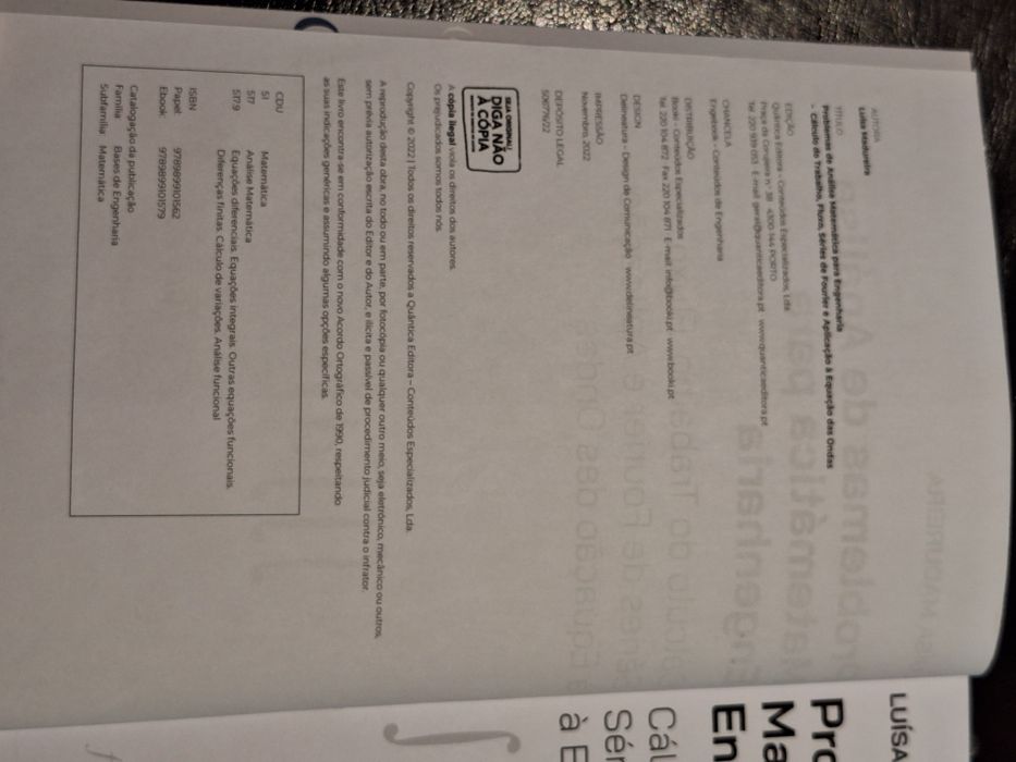 Problemas de análise matemática para engenharia.