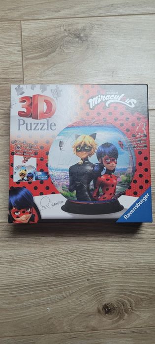 Puzzle 3D Biedronka I Czarny kot