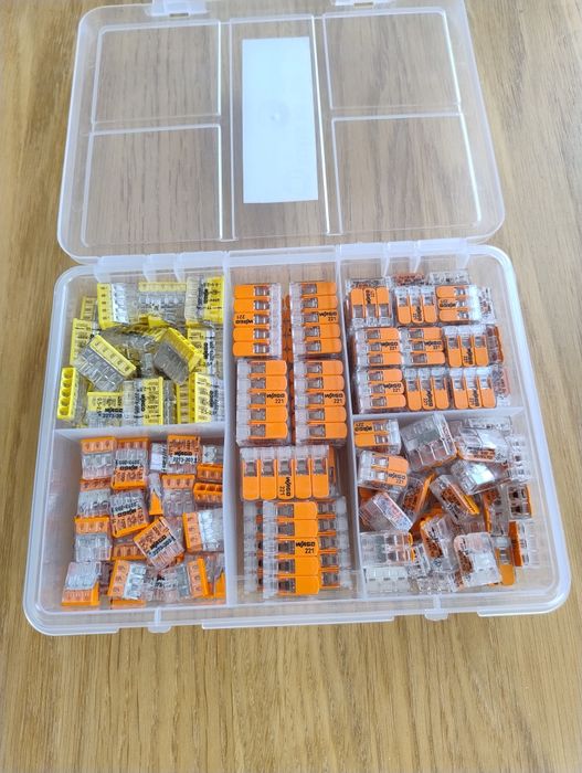 Zestaw oryginalnych złączek WAGO 221 i 2273 | Organizer gratis!
