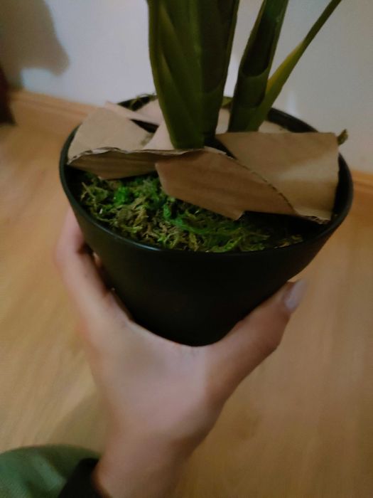 Planta falsa com vaso