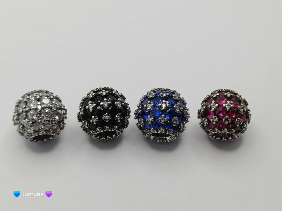 Nowy charms 1 szt pave × srebro 925