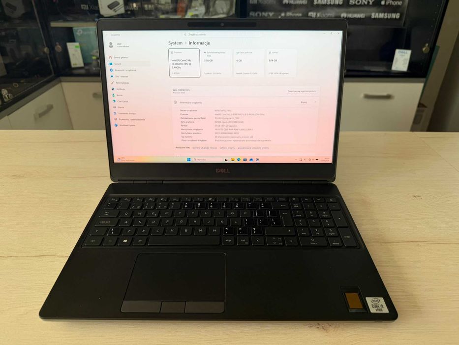 Dell Precision 7550, intel i9, 32gb ram, NVidia RTX 6GB, Full HD, SSD, Win 11 PRO