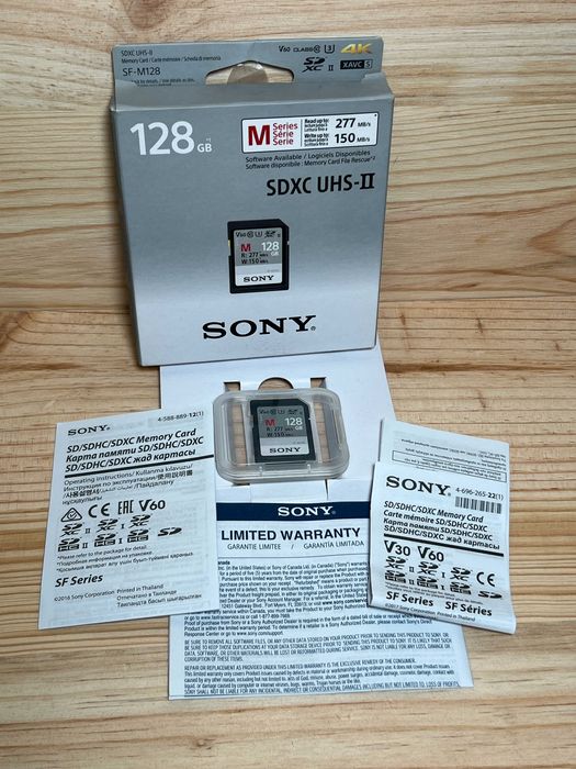 Sony M 128 GB - SD Card - SF-M128 - W:150mbps - R:277mbps