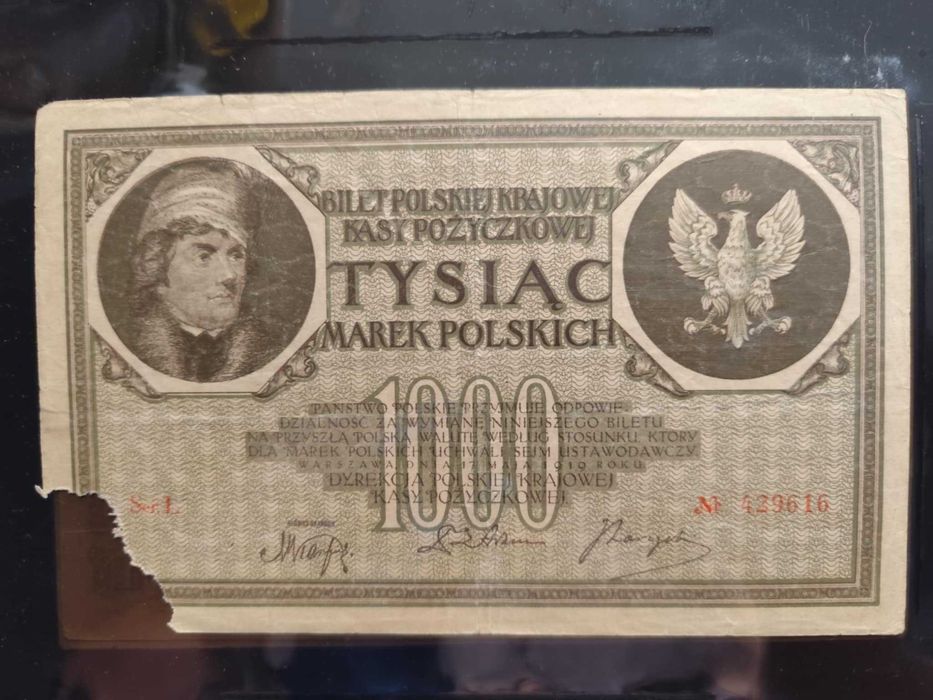 1000 marek polskich 1919 (majowe) Ser. J/K/L (do wyboru)