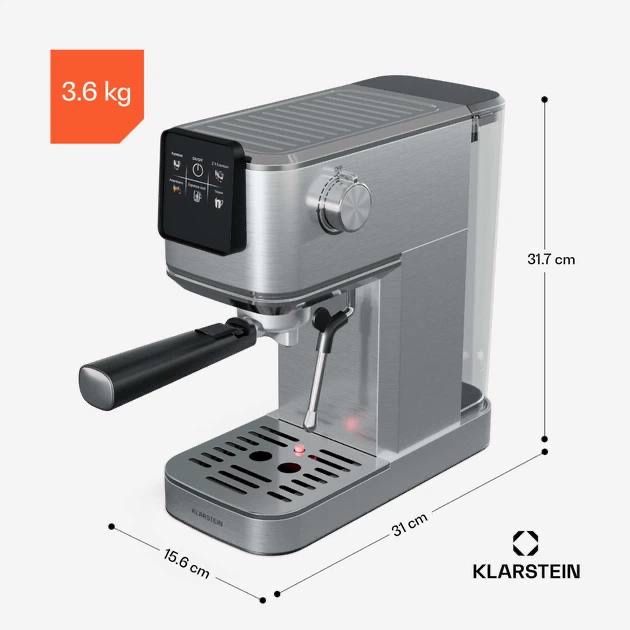 Кавоварка з Німеччини Klarstein SteelPresso Slim 10046328