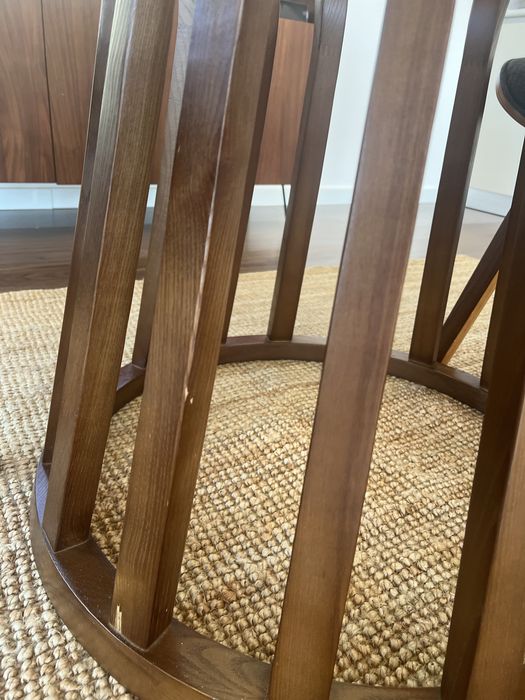 Mesa de jantar, nogueira, redonda, 120 cm diametro