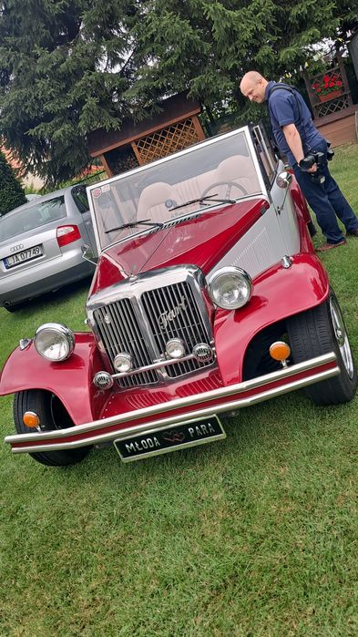 Auto kabriolet retro do ślubu