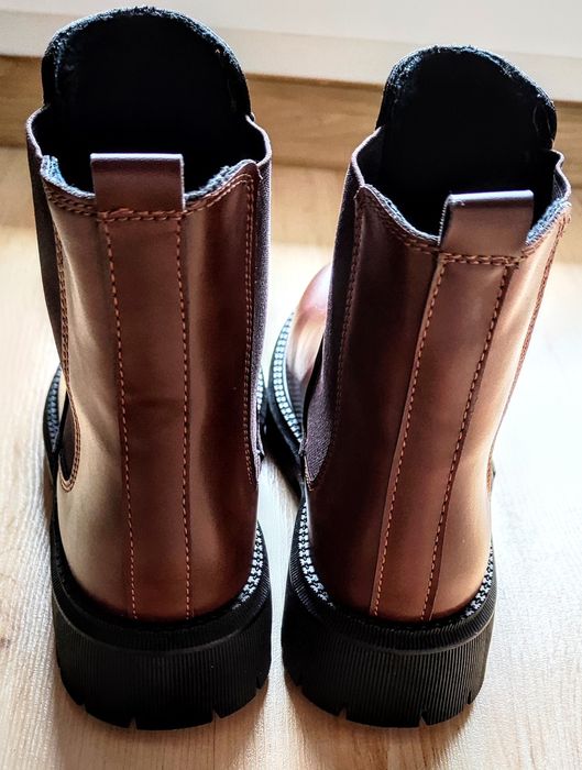 Botki sztyblety ocieplane brązowe rozm.39