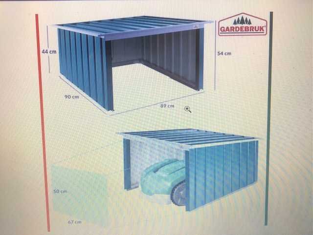 Garagem robô corta-relvas