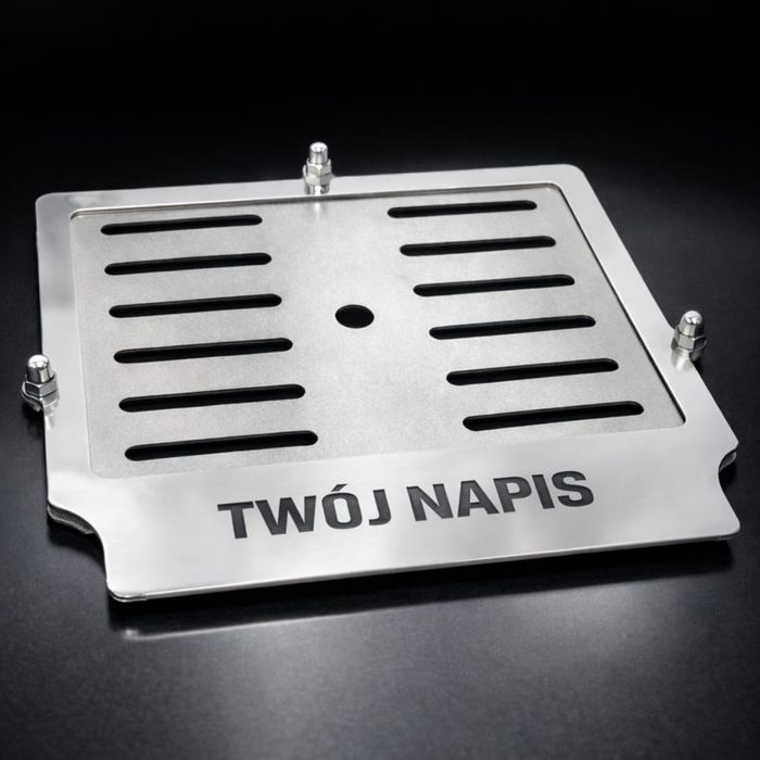 Ramka tablicy rejestracyjnej MOTOCYKLOWA Engravo- premium, inox!!!