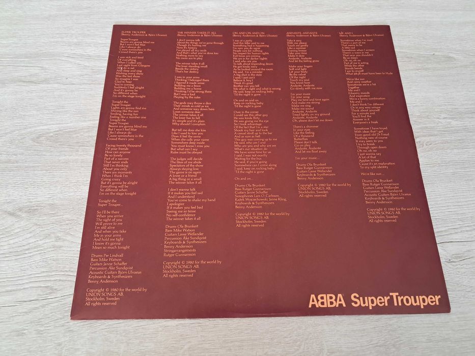 ABBA  Super Trouper  LP  WINYL Sweden  EX