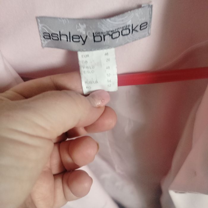 Płaszcz wiosenny jasnoróżowy damski Ashley Brooke XXL